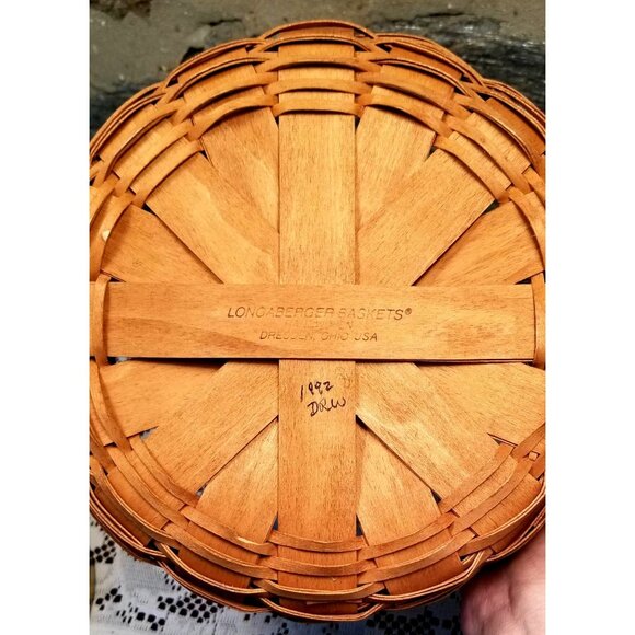 VTG 1992 Longaberger Crisco American Cookie Collection Basket  w Liner Recipe - Picture 7 of 10